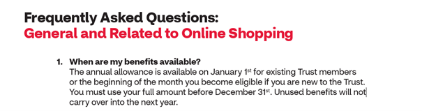 Does the OTC Benefit Roll Over to Next Year?